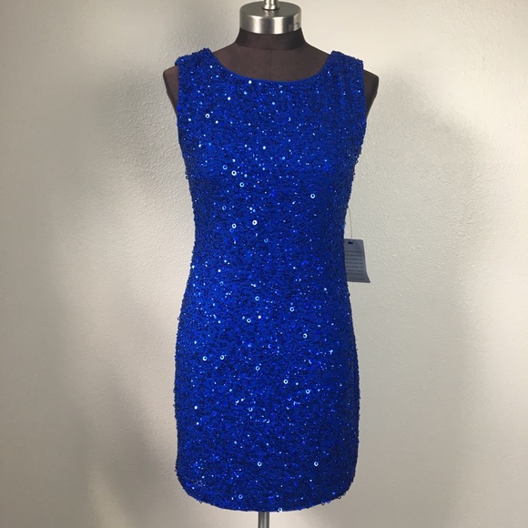 ABS Allen Schwartz Dresses & Skirts - NWT Allen Schwartz ABS Blue Sequin Cocktail Mini 4